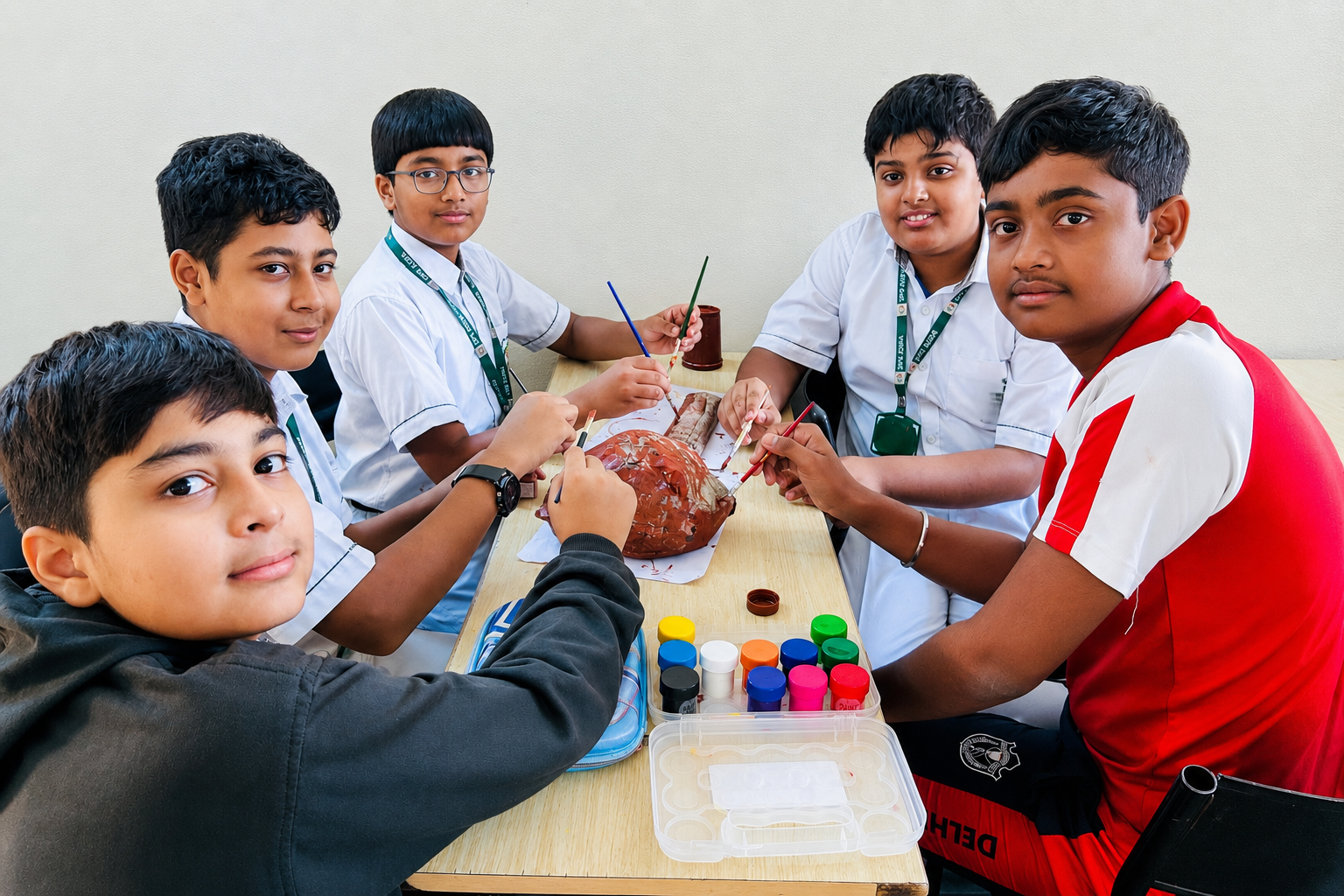 Wisdom Valley Public School Gwalior students engaged in creative art activity for Art 1st Program